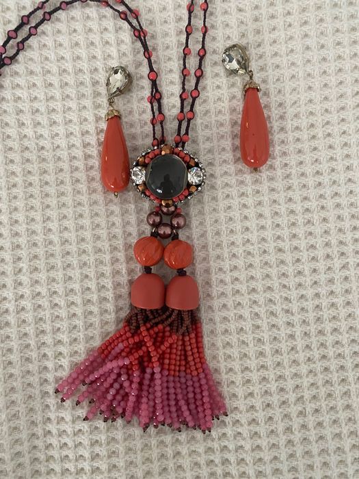 Оригинални ръчно изработени италиански колие и обеци Isabel Garsia