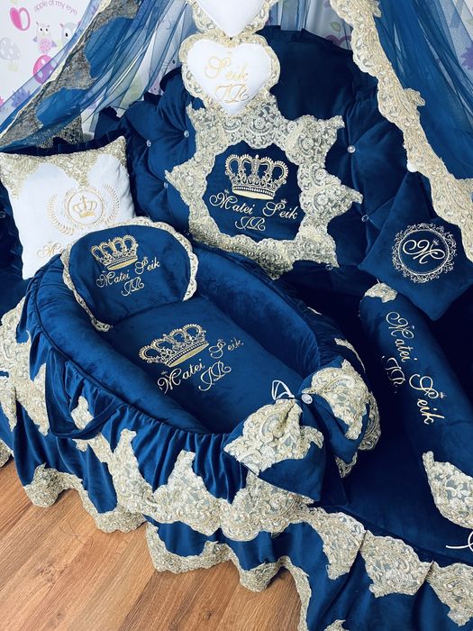 Lenjerie pentru patut bebelusi personalizata