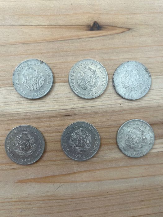 6 monede 1 leu 1966