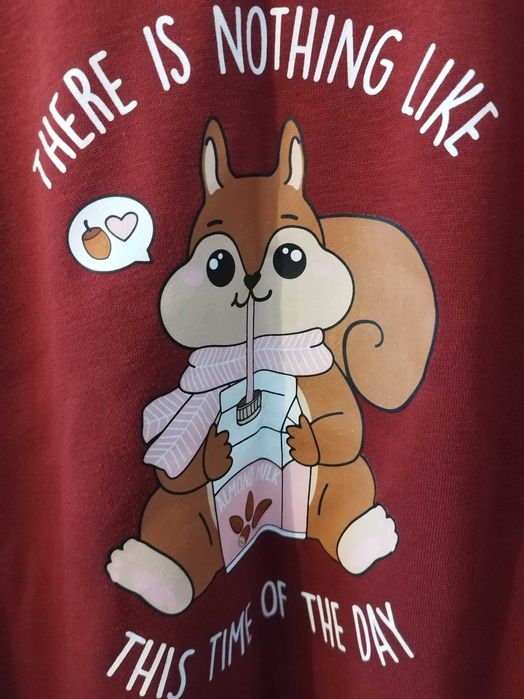 Bluza cu maneca lunga - imprimeu veverita S