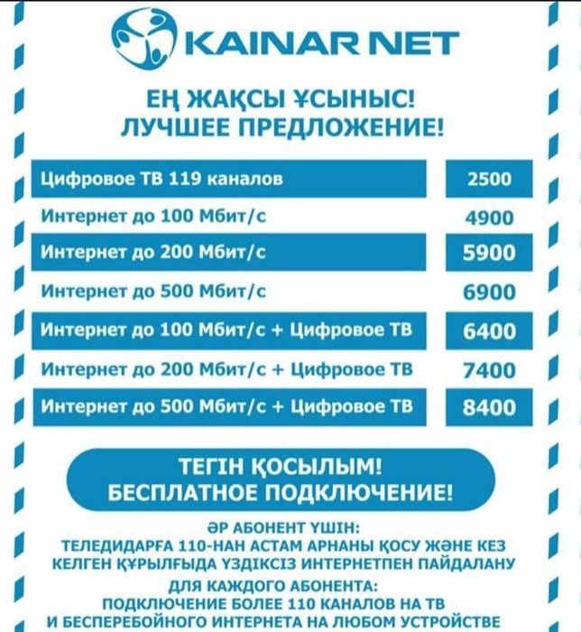 Высокоскоростной Интернет+ТВ