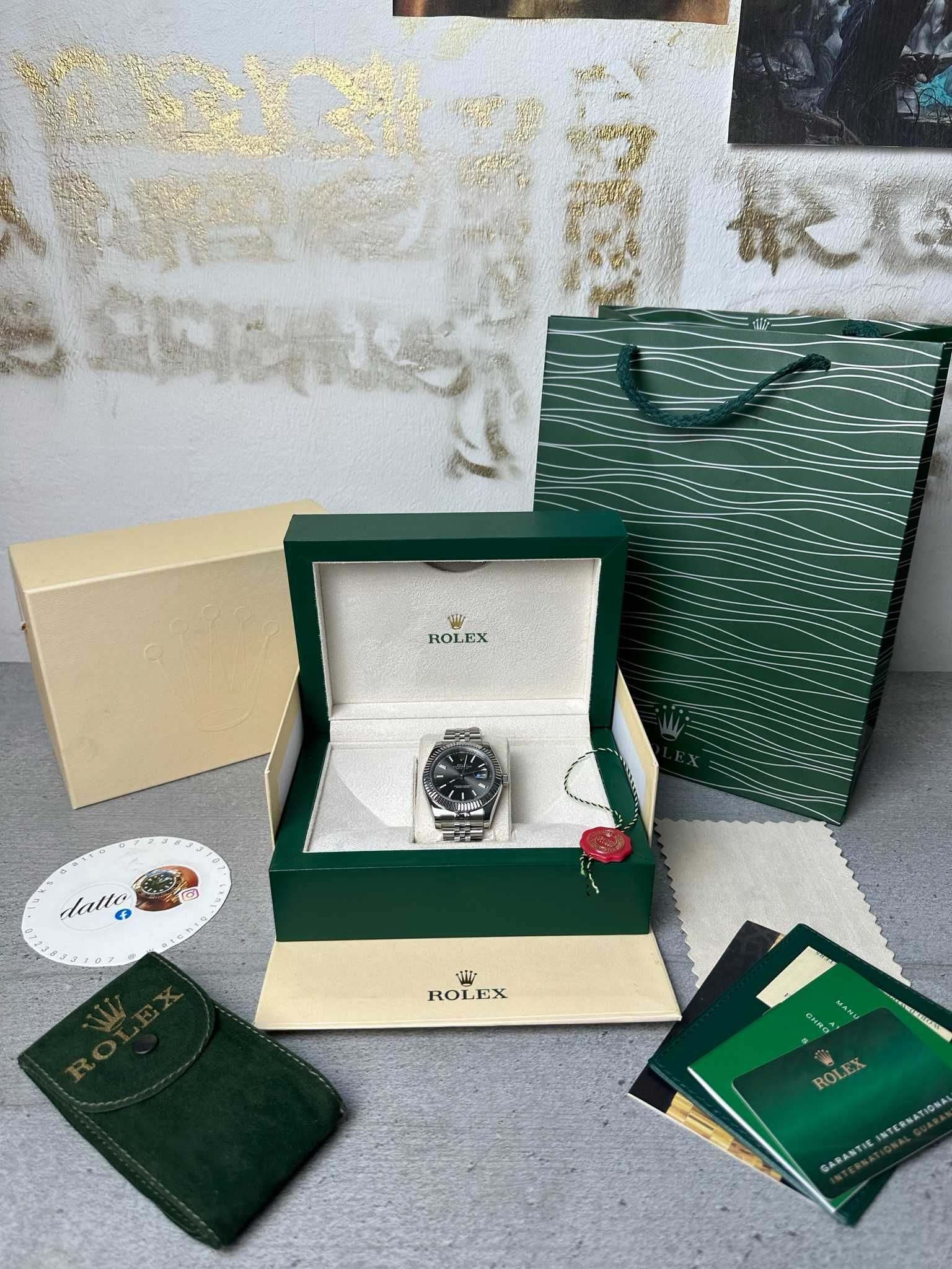 Rolex 41 MM Date Just Grey Dial Jubilee 126334-0014