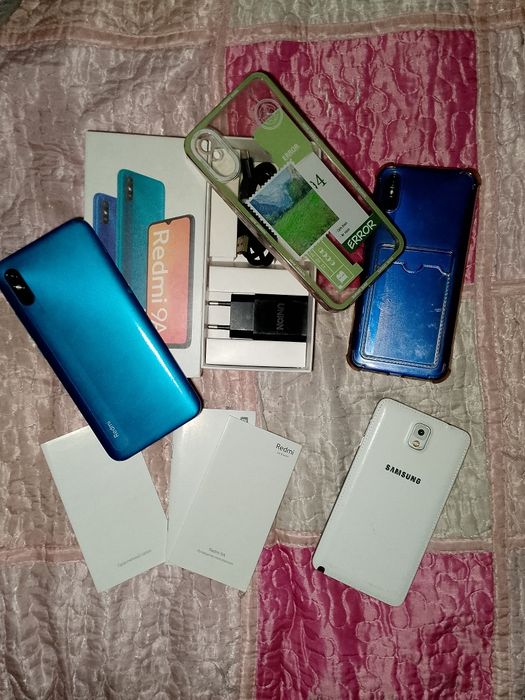3 Телефон Redmi 9a 2х Samsung Note 3