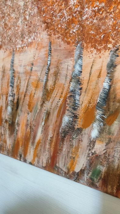 Peisaj pe pânză, culori acrilice, 50x70 cm