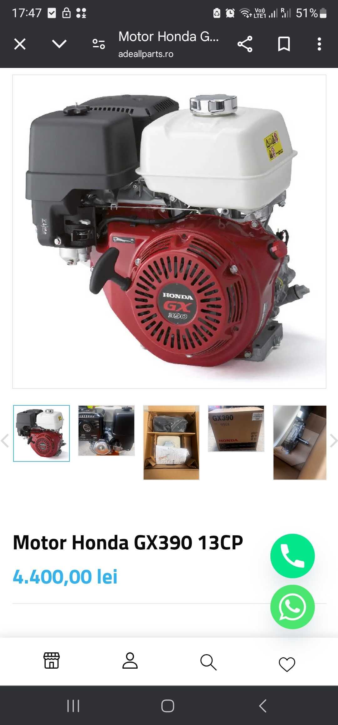 Honda gx 390 13 cp