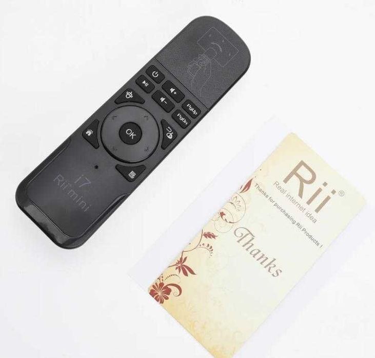 RiiI7 FlyAirMouse SmartTV ВъздушнаМишка Жироскоп TVBox PC MAC PS3 XBOX