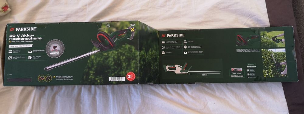 Trimmer gard viu NOU pe acumulator 20 V Parkside, foarfecă electrică