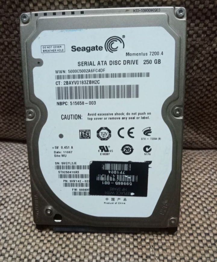 Hard HDD laptop 250GB , stare buna