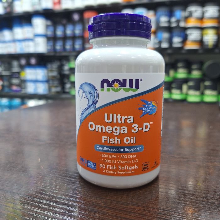 NOW Ultra Omega 3-D 90 Softgels – Yurak va Miya Uchun