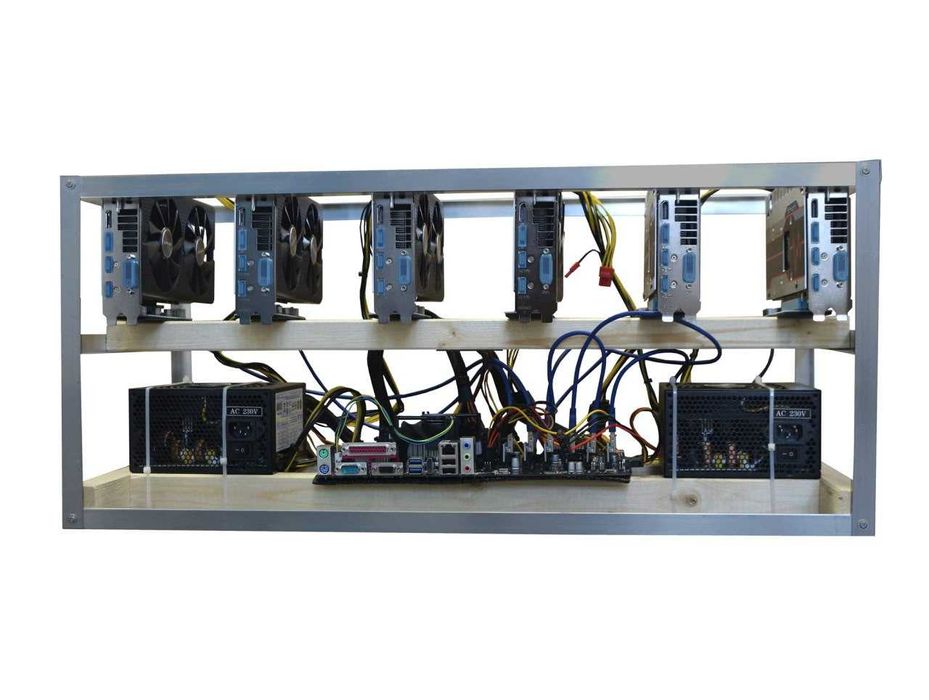 ТОП ЦЕНА! КАТО НОВ MINING Rig 6 БРОЯ - RX580 8GB Sapphire 192 mh