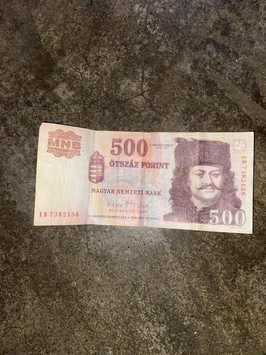 „Bancnotă 500 forinți 2007 – Ungaria – Colecție – Vintage”