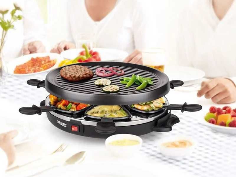 НОВА! Електрическа скара с раклет 6 души Princess Grill Raclette