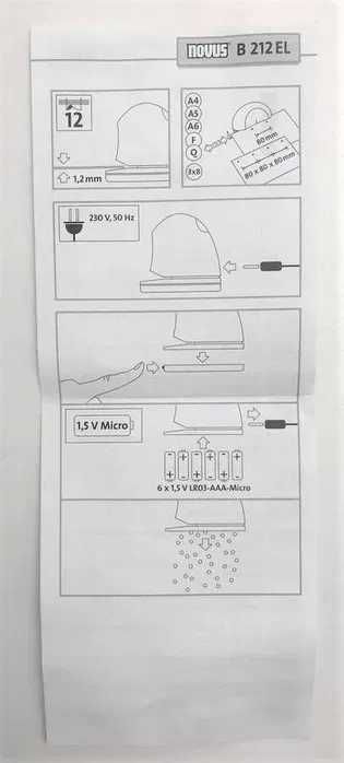 Електрически перфоратор NOVUS B 212 EL с два отвора