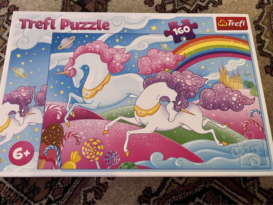 Пазл детский с единорогами 160+ деталей