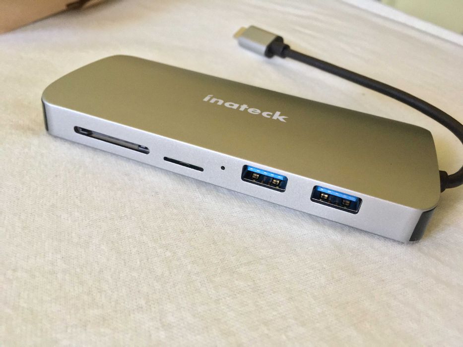 adaptor hub dock usb C la usb 3.0, hdmi micro si sd card ethernet, nou