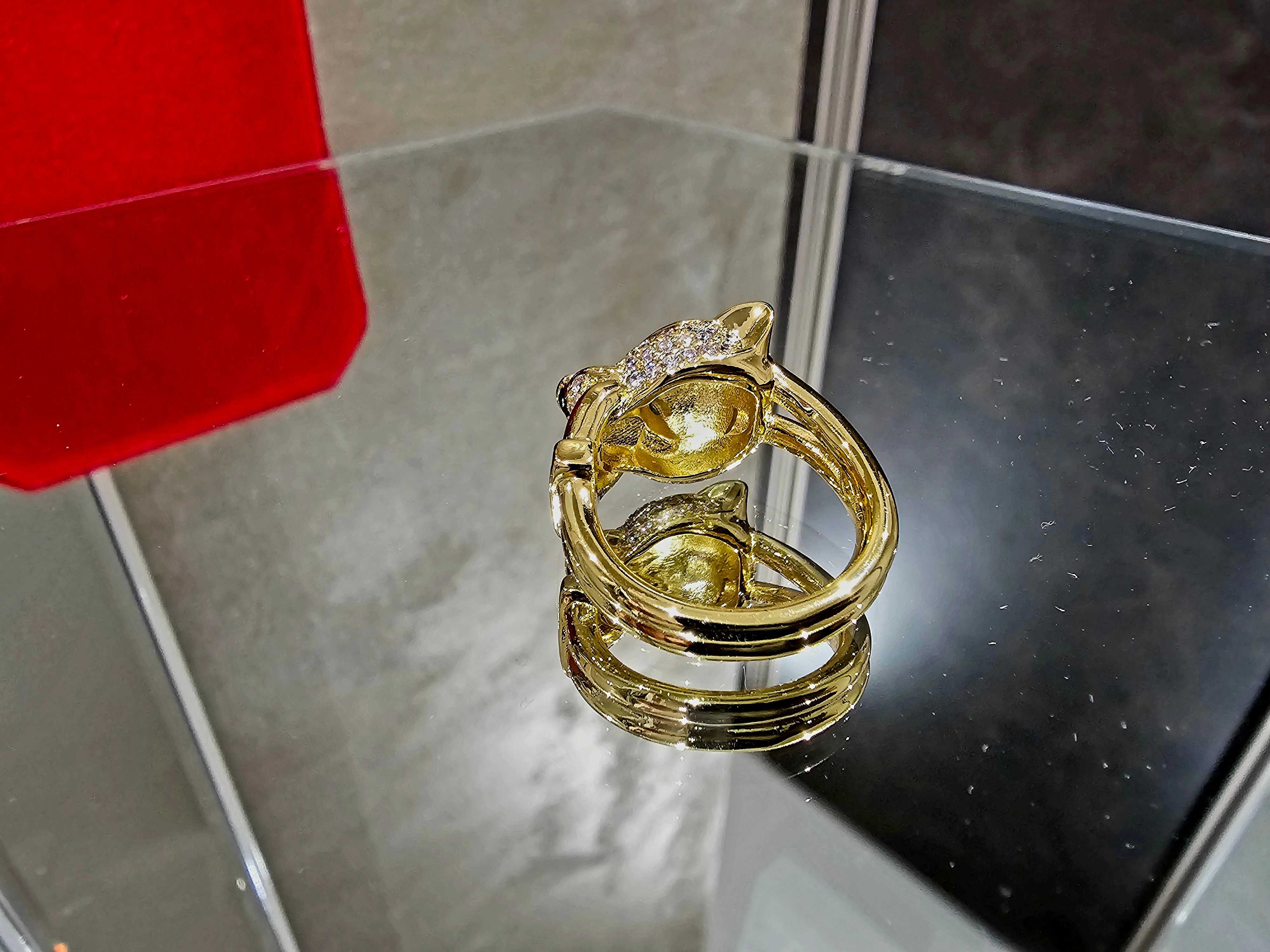 CARTIER Panthere de Cartier Gold Paved Head Diamonds Пръстен