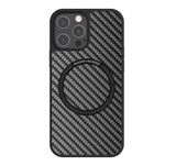 Iphone 14/15 PRO MAX PLUS Husa Magsafe Carbon Lucios Neagra