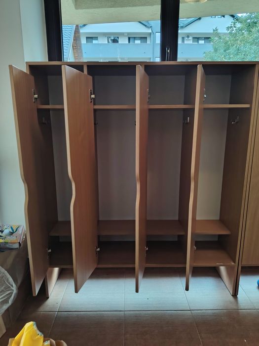Vestiar copii, dulap gradinita 4 usi