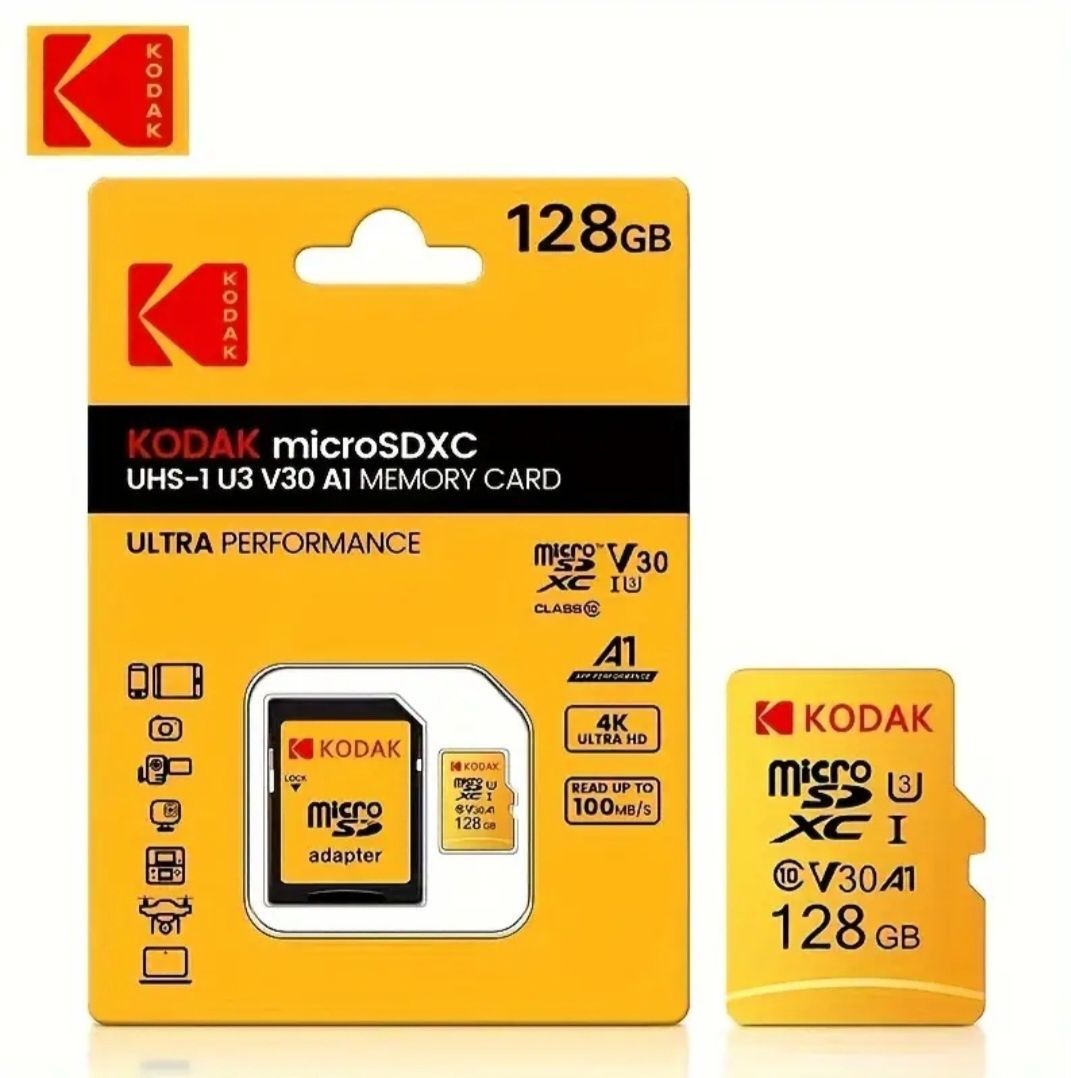 Card Micro SD 128 /256 Gb Kodak ,4K,Nou.
