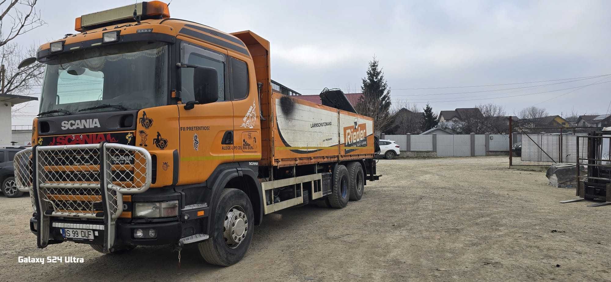 SCANIA R 124 Camion cu macara