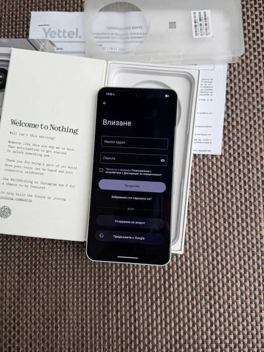 НОВ! 36мес Гар Nothing Phone 3a PRO Лизинг от 23лв/м 12/256gb grey сив