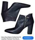 Botine piele naturala Zara