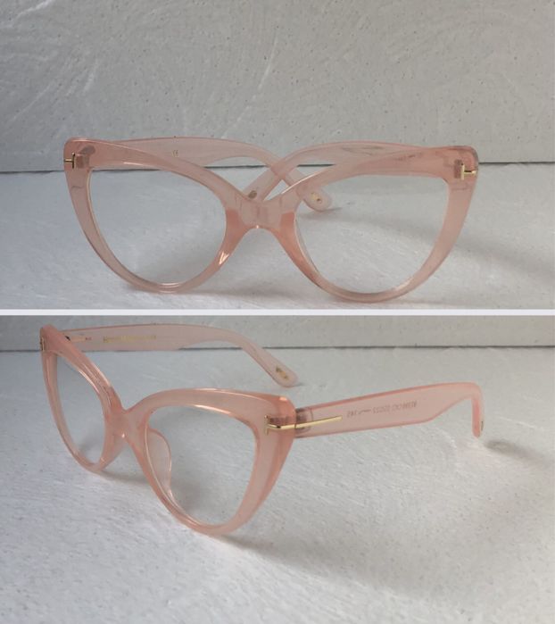 Дамски слънчеви очила прозрачни котка за компютър диоптрични рамки