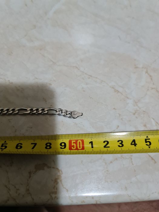 Lant argint italy 925,model figaro 3 zale cu una,nou impecabil