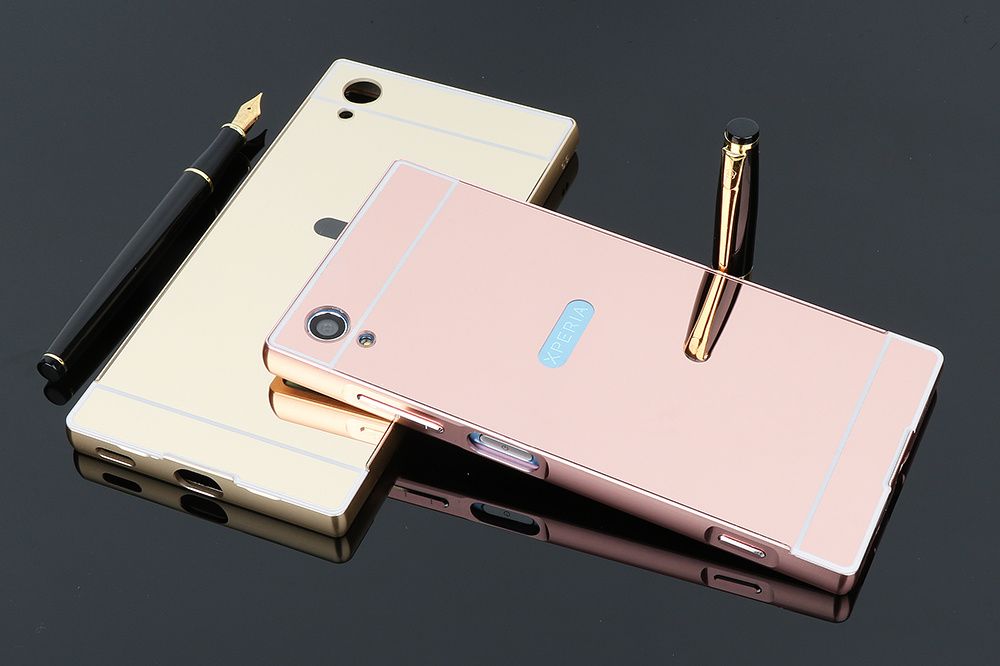 Husa / Bumper aluminiu + spate Oglinda pt. 1Sony Xperia XA1 Plus