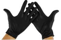 Черни нитрилни тънки еднократни ръкавици без латекс и талк - 480 бр