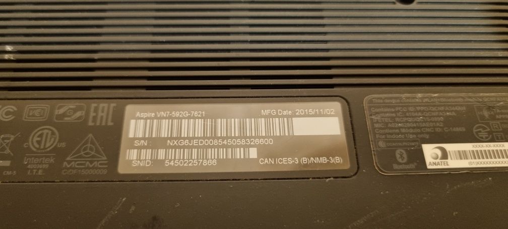 Acer Nitro Black Edition Gaming/i7-6700hq/16gb ram/256gb ssd/4gb video