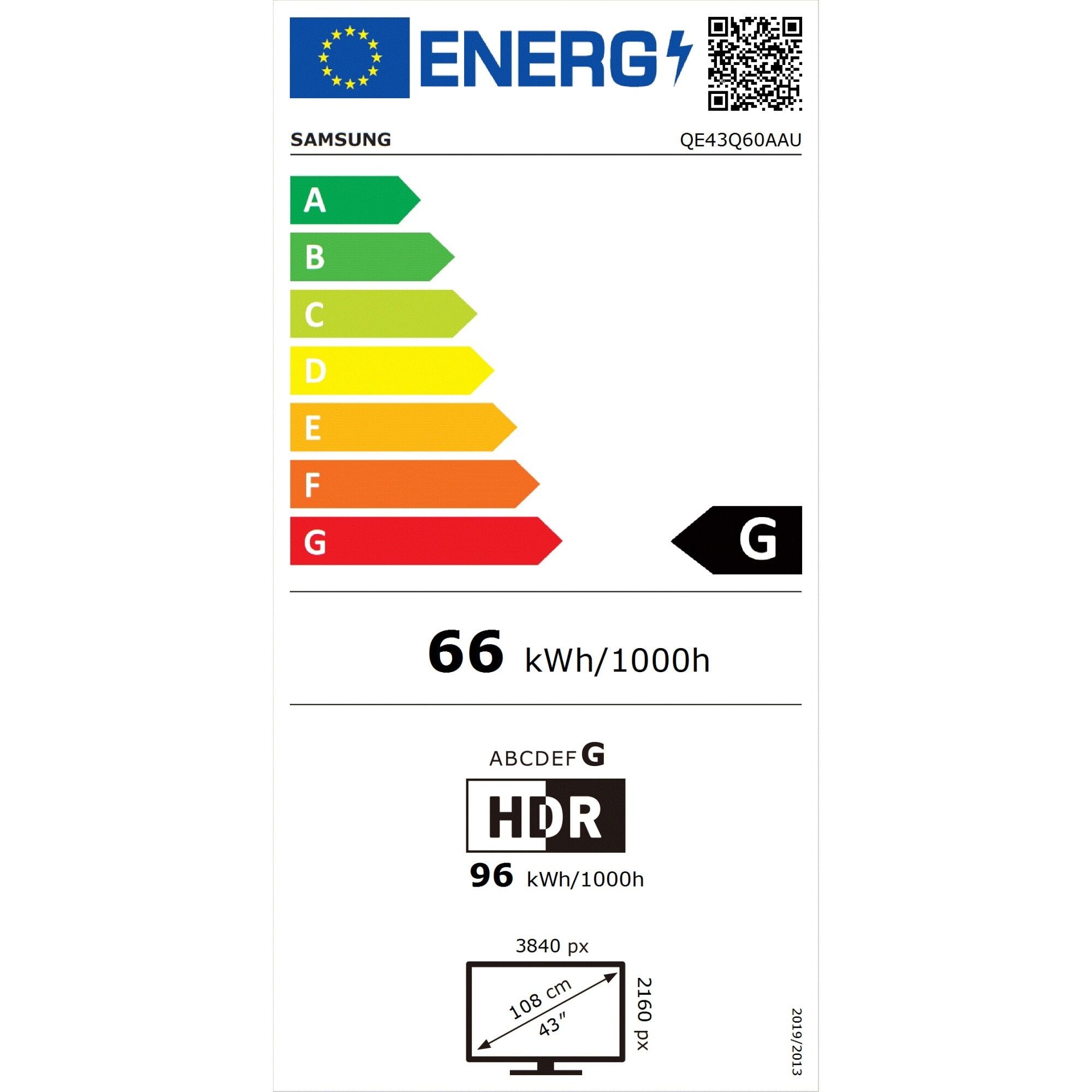 Televizor Samsung 43Q60A, 108 cm, Smart, 4K Ultra HD, QLED