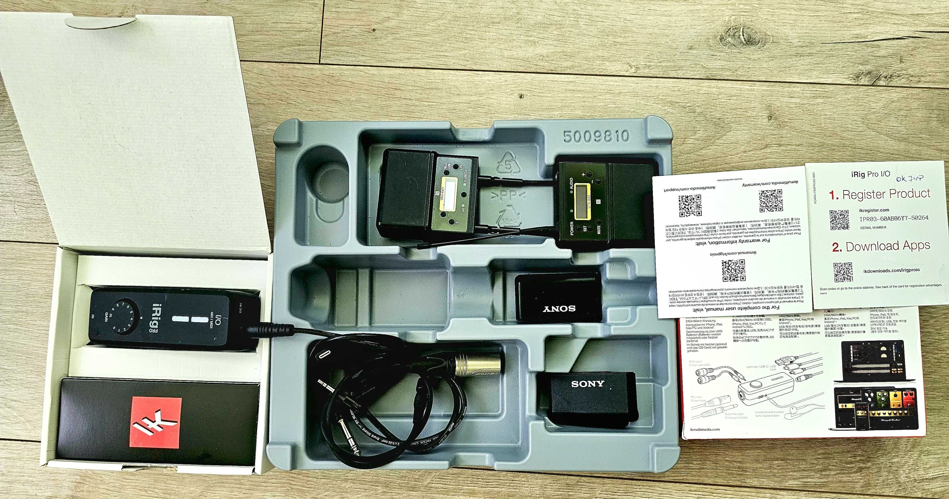 Sistem, inregistrare sunet din mixer – SONY UWP-D21 si Irig – Pro I/O