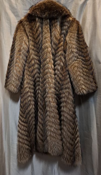 Palton elegant blana naturala