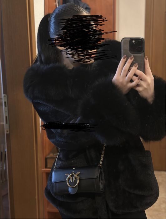 Дамско палто естествен косъм