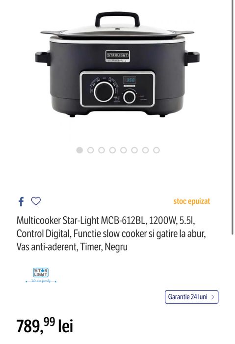 Multi cooker StarLight 1200w