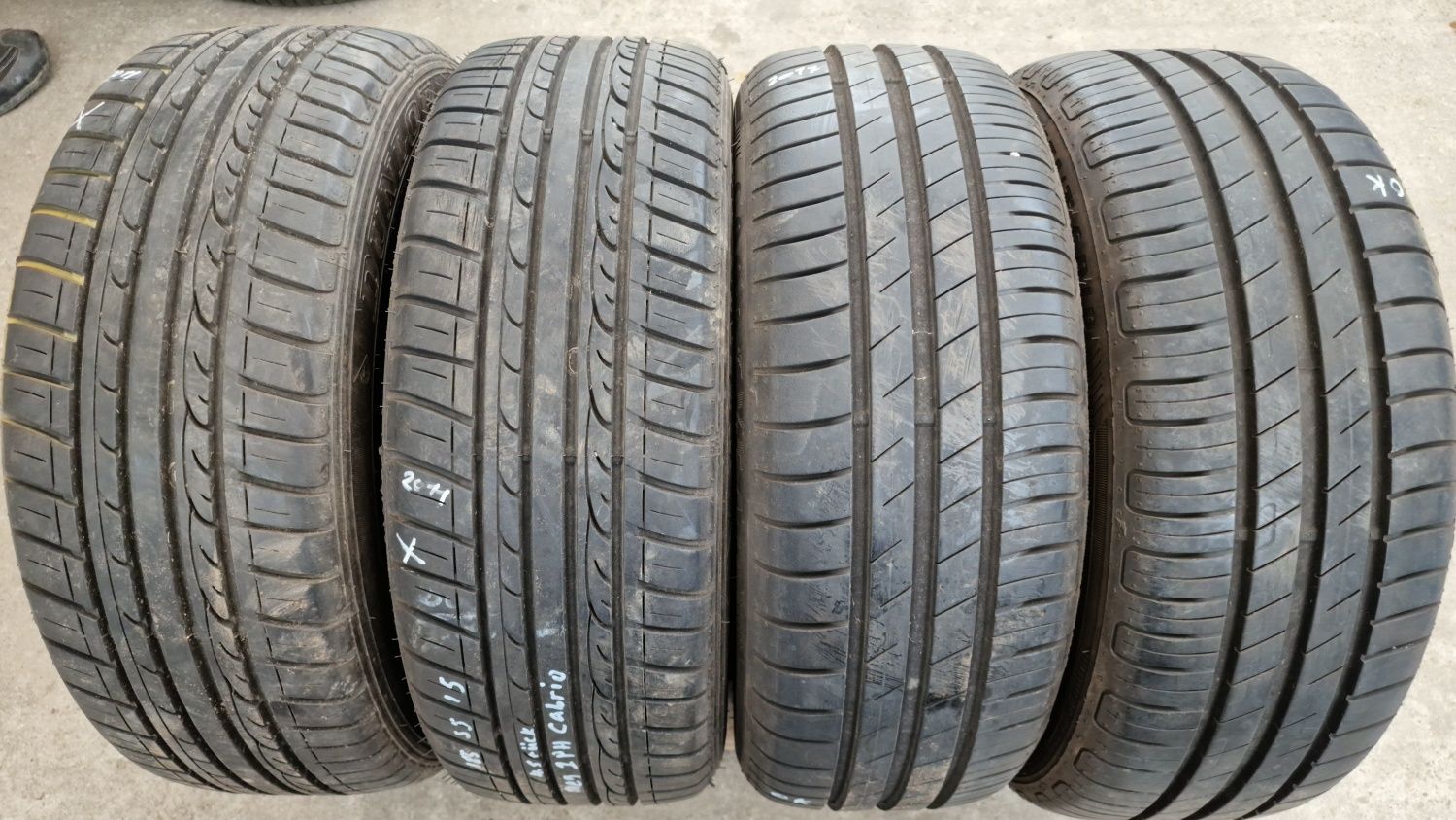 185 55 15 Dunlop 2 anvelope vara ca noi 7.5 mm