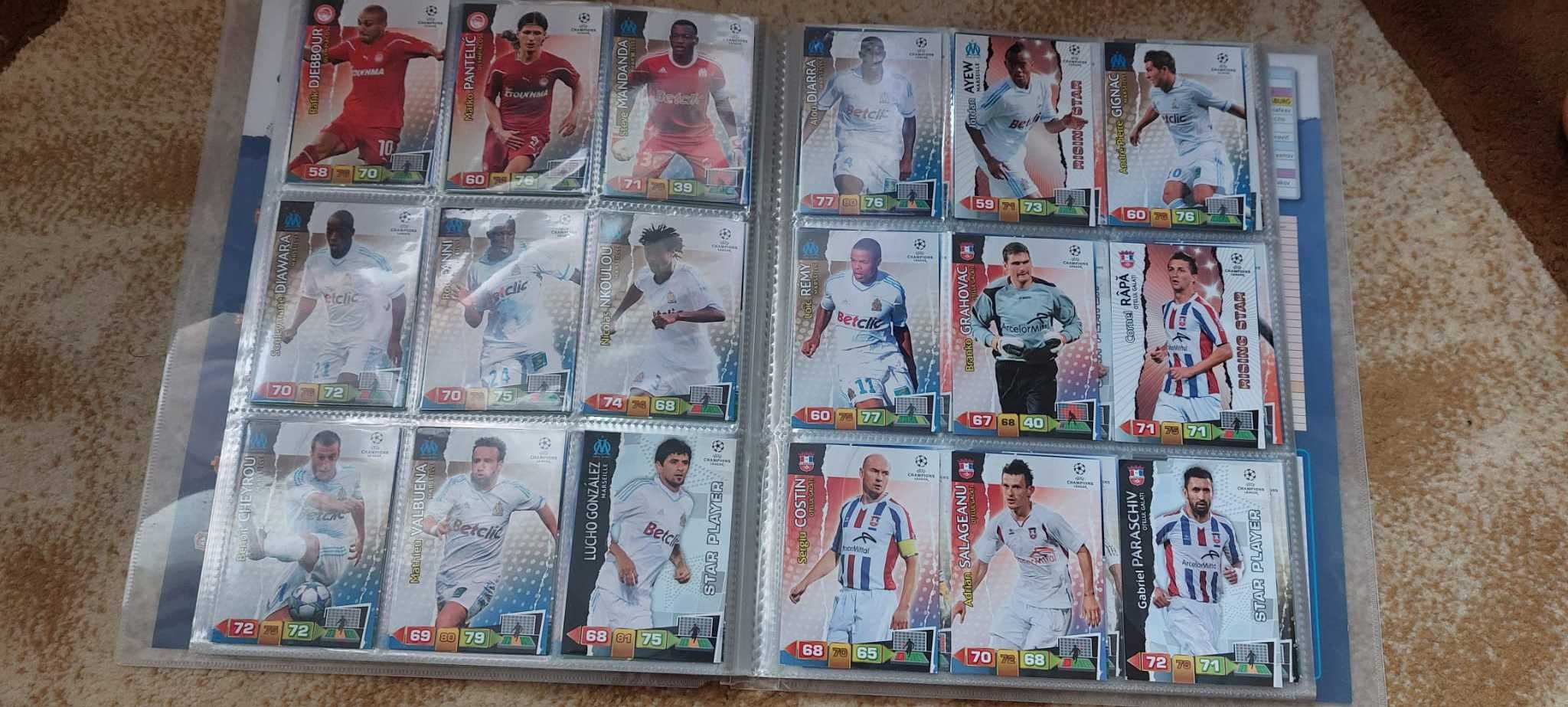 Album complet de cartonașe Panini UCL 2011-2012 Adrenalyn