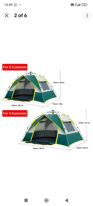 Cort camping nou 3-4per