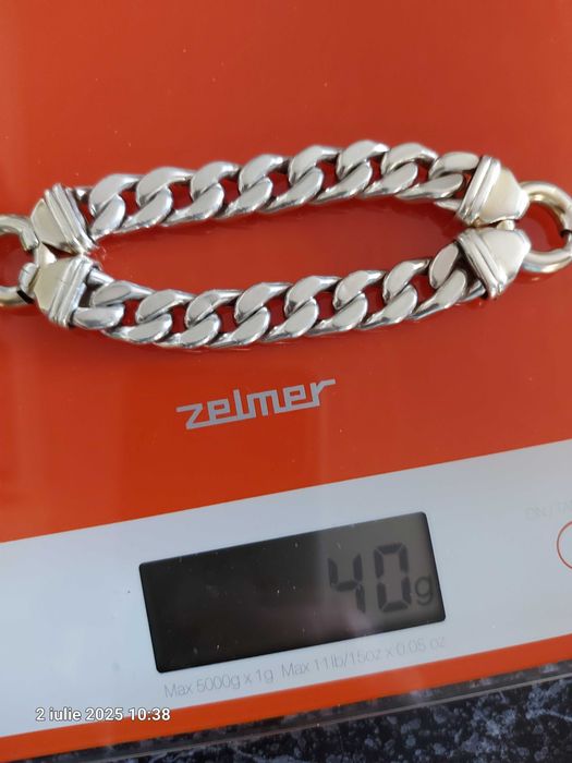 Accesoriu, Bratara argint 925, 40 grame, lungime 21,5cm