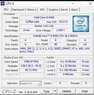Intel Core I5-8400