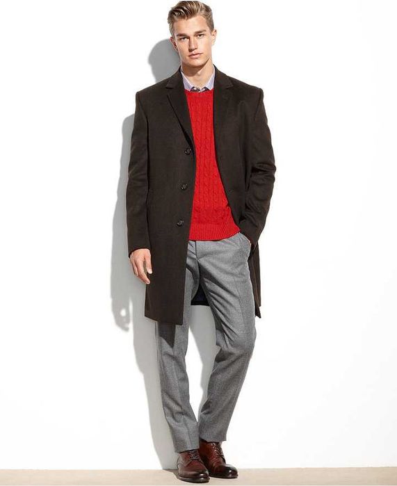 Palton regular 54 XL de lux Kenneth Cole NOU lana moale si casmir