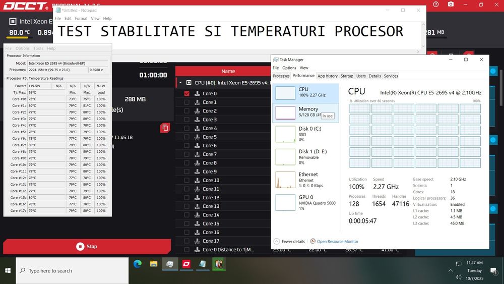 Server Dell T5810 , 18 cores/36 threads, 128gb Ram, Nvidia Quadro 5000