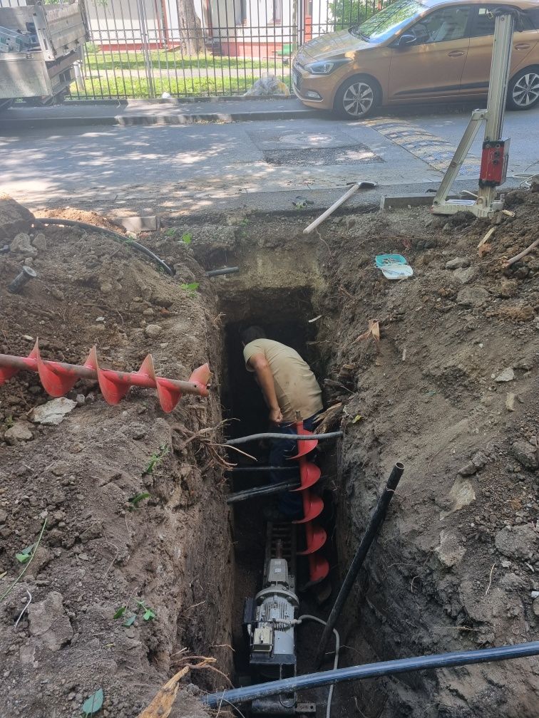 Subtraversari sosele drumuri betonate  foraj orizontal