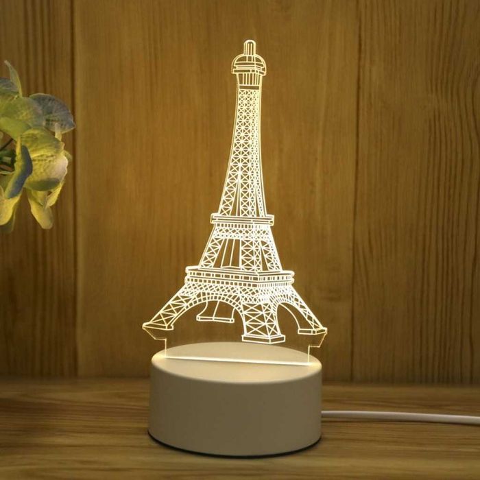 Холограмна 3D LED нощна лампа
