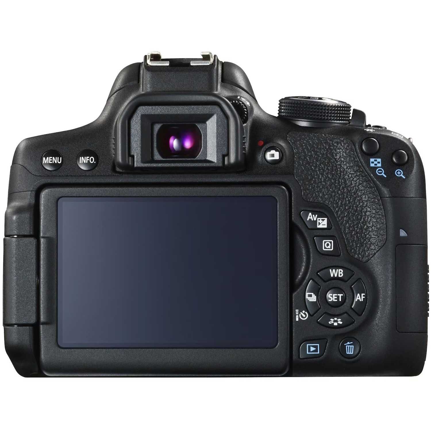 CANON EOS 750D cu obiectiv 18-55 mm + geanta telecomanda trepied cort