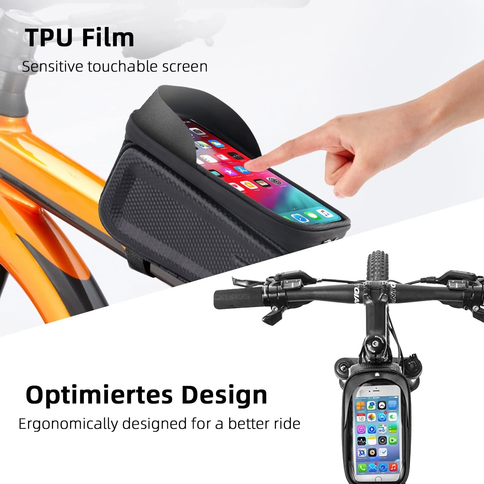 Велосипедна чанта Soumit водоустойчива за колело стойка телефон какъф
