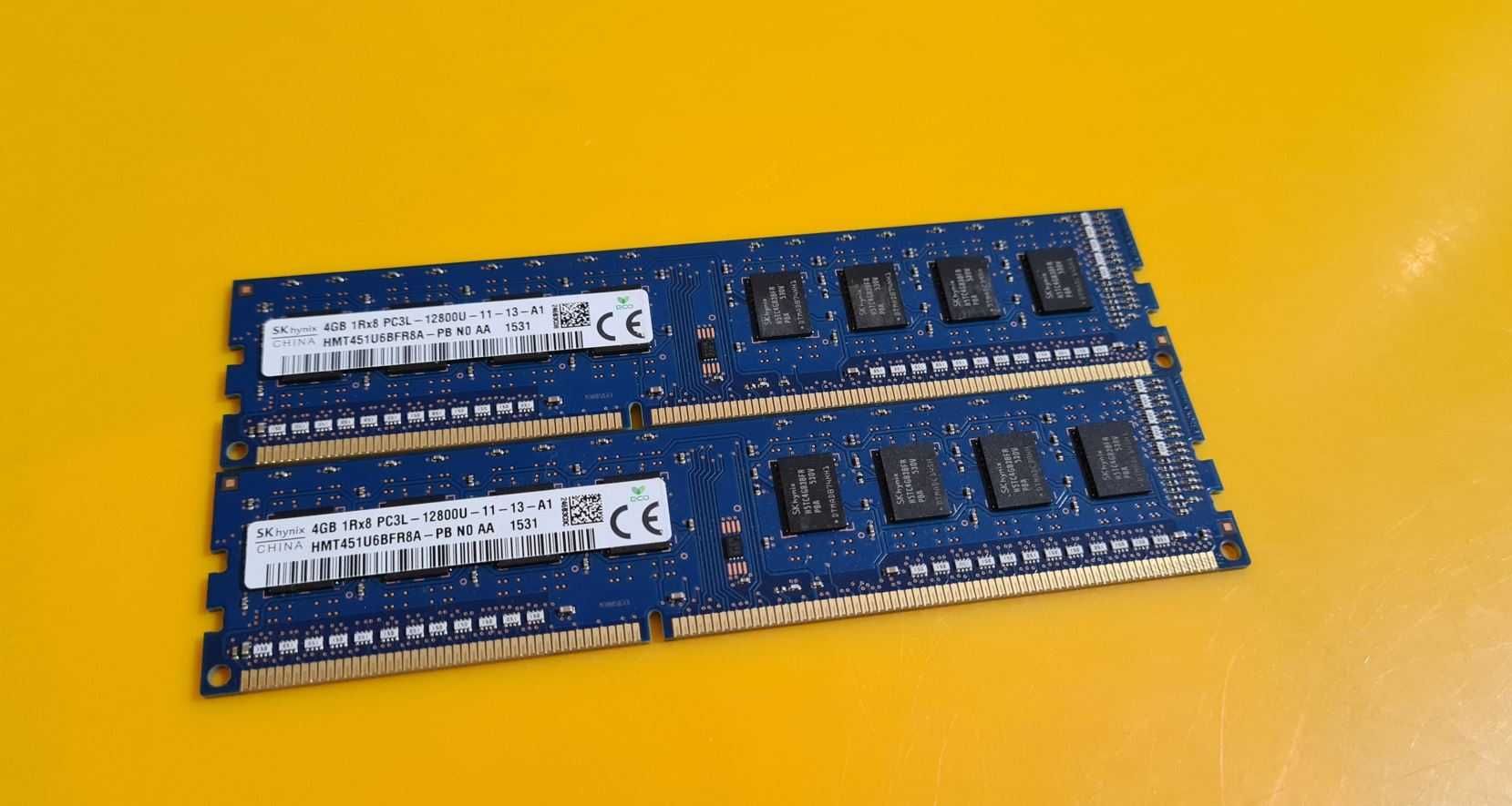 Kit 8GB DDR3 Desktop,2x4GB,SK Hynix,PC3L,1600Mhz,CL11,Single Sided