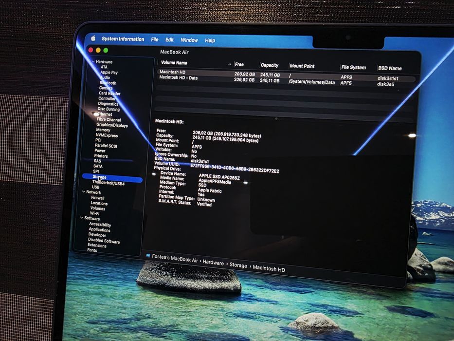 MacBook Air 13, M2, SSD 256GB, 8GB Ram, 10/10, Cutie, Cablu, Incărcăto