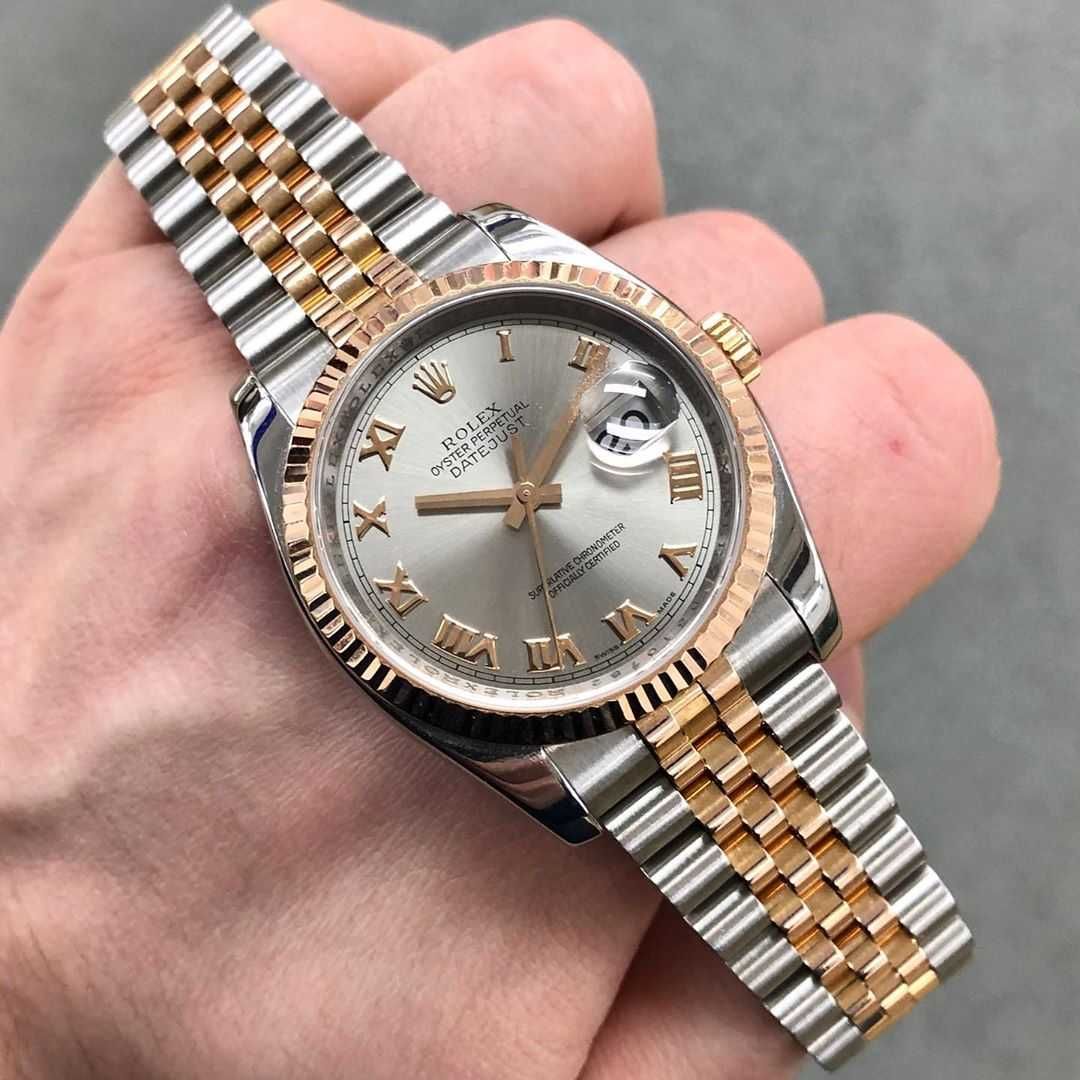 Rolex datejust 36mm сив циферблат